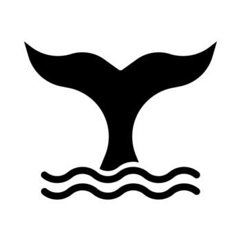 Whale tale icon suitable for info graphics, websites and print media and interfaces. Line icon. vector