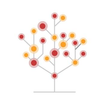 Decision tree that has many branches. Stock Illustration vector