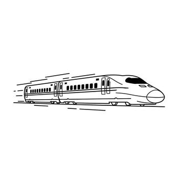 High-Speed Rail A Modern Transportation Icon and Symbol of Speed, Efficiency, and Travel in motion vector