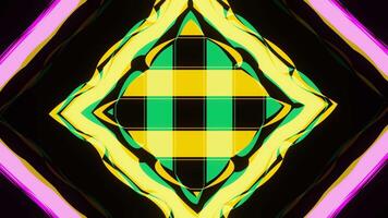 omwenteling van een glinsterende veelkleurig abstract vierkant. video