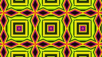 een abstract achtergrond van pulserend veelkleurig knippert abstract vormen. video