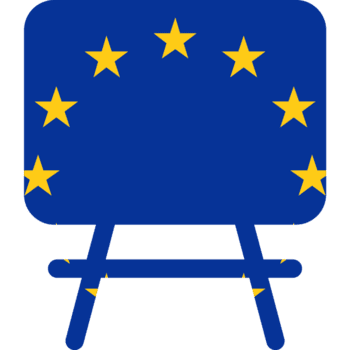 europeu União bandeira em branco borda png