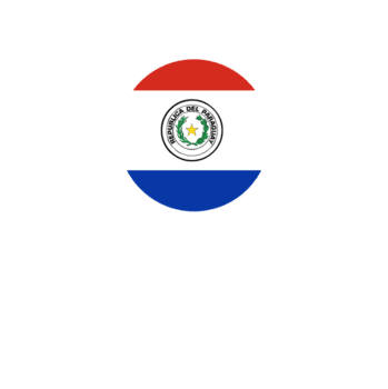 Paraguai bandeira em crachá saco png