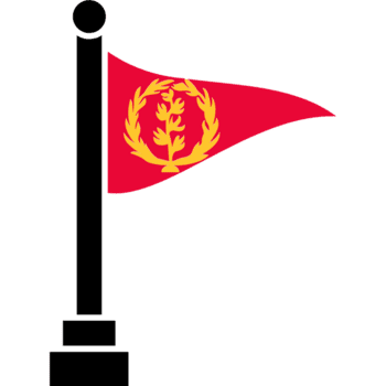 Eritrea Flag In Triangular Shape png