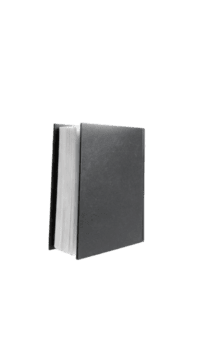 Preto capa dura livro isolado em transparente fundo png