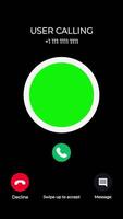 Incoming Call Animation with Green Chroma Key Photo and Accept Decline Message Options on Transparent Background video
