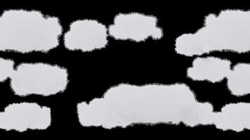 Clouds Passing Loop Animation on Transparent Background video