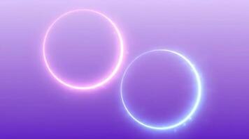 lysande cirklar på lila lutning bakgrund skapa en modern abstrakt design video