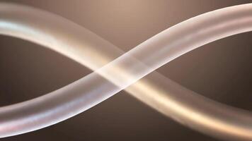 Abstract Flowing Lines Over a Brown Background Create Smooth, Crossing Shapes video