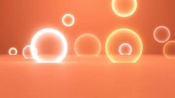 lysande orange sfärer abstrakt animering slinga - bakgrund element video