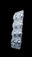Empty Medicine Pill Blister Pack on a Black Background video