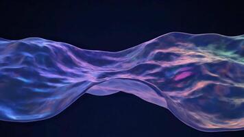 abstrakt regnbågsskimrande strömmande material med mörk bakgrund på ett okänd tid video