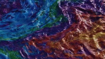 abstrakt Farben fließend mögen Wasser Erstellen einzigartig Muster auf ein Oberfläche video