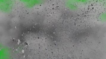 Grey Cloud Explosion on Greenscreen Background Effect for Visual Effects Compositing video