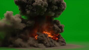 realistisk explosion på grön skärm för visuell effekter och sammansättning video