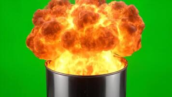 skinande metall objekt på grön skärm bakgrund för visuell effekter sammansättning video