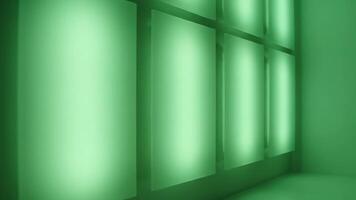 Abstract Blue Lights Illuminate a Modern Space, Creating Geometric Patterns video