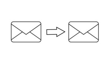 sketch of a message sending icon with a white background video