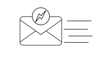flash message icon sketch with white background video