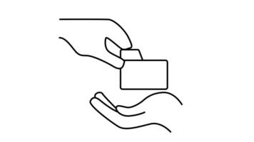 schetsen van map icoon en geven en vragen icoon video