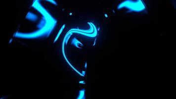 cian y rosado psicodélico neón núcleo en infinito túnel antecedentes vj lazo en 4k video