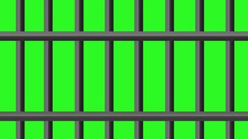 Animated prison bars slide down in a full screen wipe transition. Chroma key for easy editing. video
