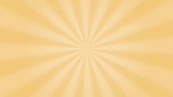 astratto Filatura radiale sunburst modello. giallo e beige rotante raggi nel un' senza soluzione di continuità ciclo continuo. minimo 2d grafico animazione sfondo. video