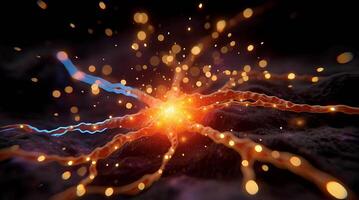 abstrato neural rede com brilhando sinapses neurônio cérebro video