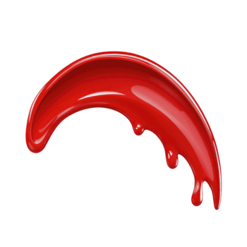 vivace rosso dipingere spruzzo curve dinamicamente contro trasparenza sfondo, la creazione di senso di movimento e energia. lucido struttura e fluido modulo evocare creatività e artistico espressione png