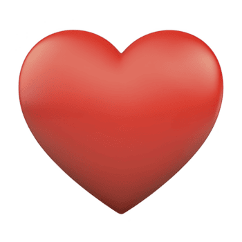 brillante rosso cuore simbolo, che rappresentano amore e affetto, sta su contro pianura sfondo. liscio, lucido superficie Aggiunge toccare di eleganza e calore png