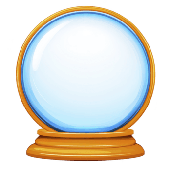 chiaro cristallo palla con di legno base, spesso Associated con fortuna telling e mistico pratiche, è raffigurato Questo Immagine. palla liscio superficie riflette luce, la creazione di aura di mistero e intrighi png