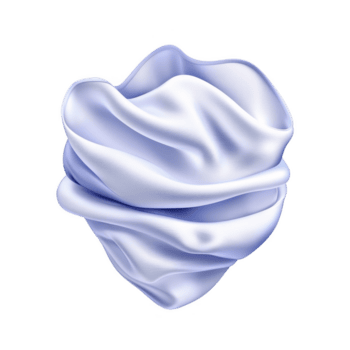 glatt, abstrakt 3d gestalten ähnlich verdrehte, fließend Stoff mit glänzend, irisierend Oberfläche im Sanft Weiß und Blau Farbtöne, Erstellen Sinn von Eleganz und Flüssigkeit png