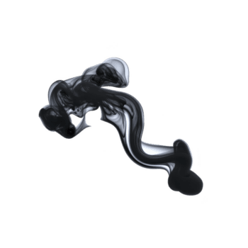 swirling, abstract black ink shape floats against transparent background, creating sense of fluidity and mystery. intricate patterns evoke sense of movement and depth png