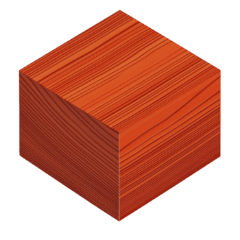 trä- kub med rik, rödaktig brun nyans och distinkt spannmål mönster är visas, visa upp dess naturlig textur och geometrisk form. kub slät yta och vibrerande Färg framkalla känsla av värme png