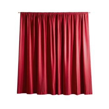 vivace rosso tenda si blocca elegantemente, in mostra suo ricco colore e liscio struttura. tessuto tendaggio con grazia, la creazione di senso di lusso e calore, Perfetto per aggiungendo grassetto toccare per qualunque camera png