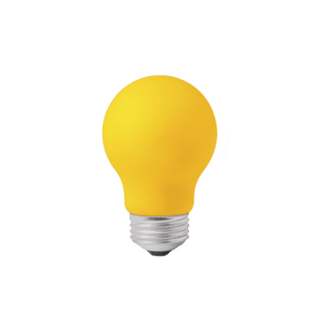 vibrante amarillo ligero bulbo con metálico base, simbolizando creatividad y innovación. bulbo brillante color soportes afuera, haciendo eso ideal para diseño y inspiración conceptos png