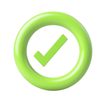 ljus grön kolla upp mark symbol inuti cirkulär gräns representerar godkännande eller Bekräftelse. glansig Avsluta lägger till modern Rör, framställning den lämplig för digital gränssnitt png