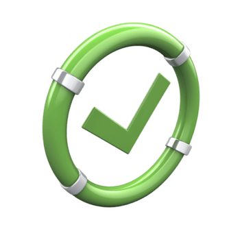 grön bock sluten i cirkulär ram symboliserar godkännande eller Framgång, ofta Begagnade i digital gränssnitt till ange korrekt verkan eller positiv status png