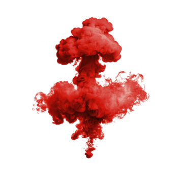 vivace rosso inchiostro nube turbinii e marosi nel acqua, la creazione di dinamico e astratto forma contro trasparenza sfondo. fluido movimento e ricco colore evocare senso di energia e creatività png