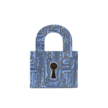 lucchetto con circuito tavola design simboleggia digitale sicurezza e protezione. intricato circuiteria modello rappresenta tecnologia e sicurezza informatica concetti png