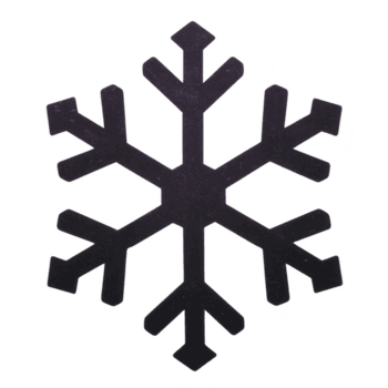 svart snöflinga silhuett med symmetrisk design, terar sex grenar och geometrisk former, framkallar känsla av vinter- och kall. enkel än elegant mönster är ofta associerad med Semester png