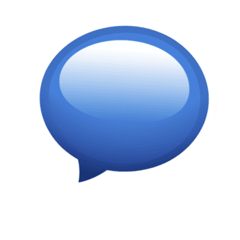 lucido blu discorso bolla icona con riflessivo superficie, simboleggiante comunicazione e conversazione. design è semplice e moderno, adatto per digitale interfacce o grafico design progetti png