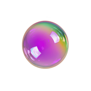 vibrant, iridescent soap bubble with rainbow of colors reflecting on its surface, floating against transparency background. bubble glossy texture and colorful hues create mesmerizing effect png
