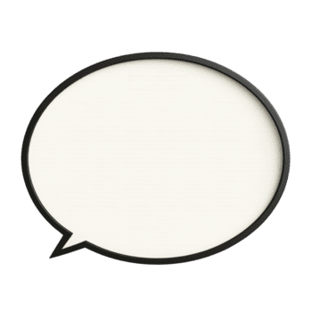 leer Rede Blase mit schwarz Gliederung und Weiß Innere, perfekt zum Hinzufügen Text oder Illustrationen. einfach Design macht es vielseitig zum verschiedene kreativ Projekte png