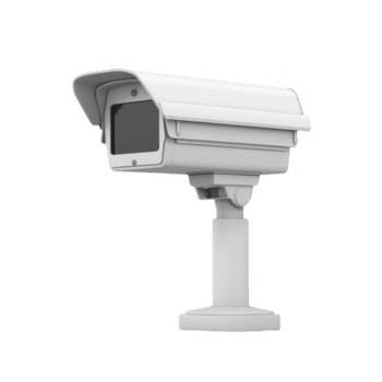 branco segurança Câmera com protetora habitação é montado em ficar em pé, projetado para ao ar livre vigilância. Está lustroso Projeto e robusto Construir faço isto ideal para monitoramento vários ambientes png