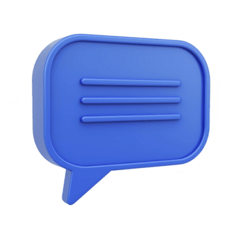 3d azul habla burbuja icono con Tres horizontal líneas representa comunicación y mensajería. diseño es sencillo y moderno, adecuado para digital interfaces png