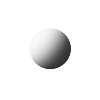 sencillo blanco esfera es centrado en transparencia fondo, creando minimalista y moderno estético. esfera suave superficie y sutil sombreado dar eso Tres dimensional apariencia png