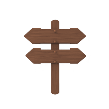 de madeira placa de sinalização com dois em branco direcional Setas; flechas apontando dentro oposto instruções, ideal para navegação ou orientação temas. rústico Projeto acrescenta natural toque png