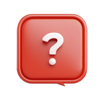 vermelho 3d questão marca ícone com discurso bolha projeto, simbolizando inquérito ou curiosidade. lustroso terminar e arredondado arestas dar isto moderno, digital olhar, perfeito para apps ou sites png