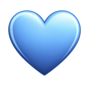 brilhante azul coração símbolo com lustroso terminar, representando amor e afeição. coração é centrado em avião fundo, enfatizando Está vibrante cor e suave textura png